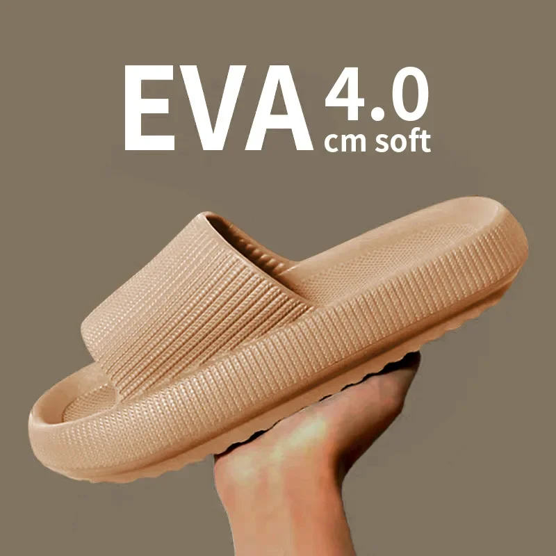 2025 Step on the Sense of Shit Slippers Summer Home Wear Soft-soled Non-slip Shoes Eva Simple MEN'S Slippers