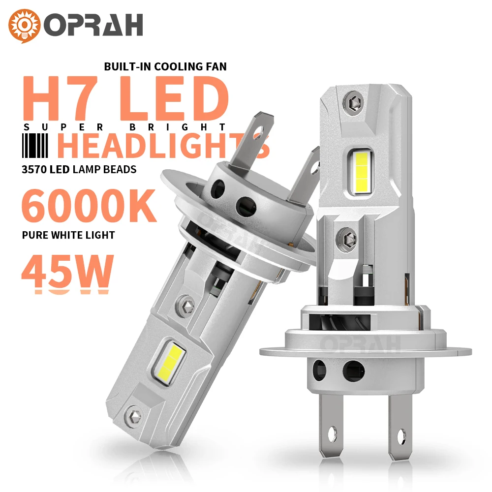 2pcs LED H7 Fog Lights Super Bright Car Headlight Bulb Canbus 3570SMD 45W Auto Fog Lamp DRL Daytime Running Signal Indicator 12V