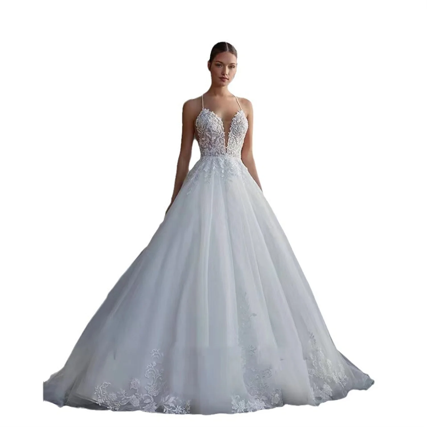 V-neck Brides Wedding Dresses 2024 Luxury Wedding Dress Temperament Slimming Bepeithy Official Store Women's Elegant Dresses