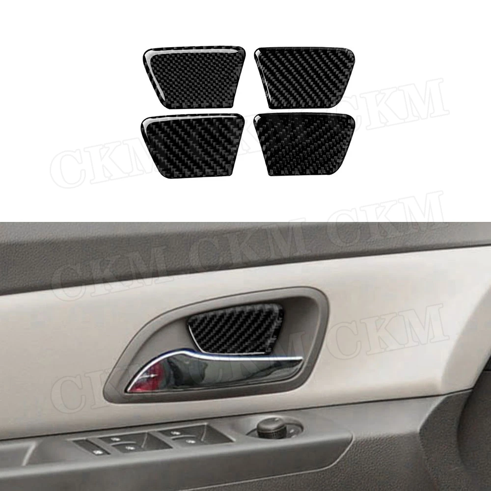 

Carbon Fiber Car Interior Door Handle Bowl Trim Cover Decals Sticker For Chevrolet Cruze 2009-2015