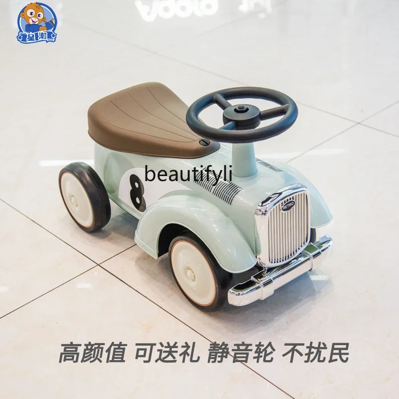 Children, yo-yo car, walker 1-3 years old, twisting toy car, baby's birthday gift