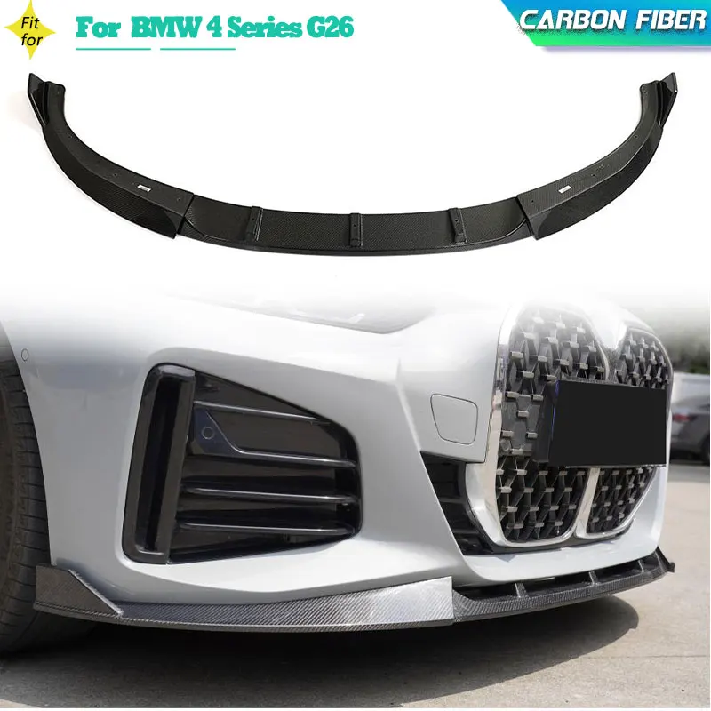 

Carbon Fiber Car Front Bumper Lip Spoiler For BMW 4 Series G26 M Sport 440i Gran Coupe 2021-2023 Front Lip Chin Apron Bodykit