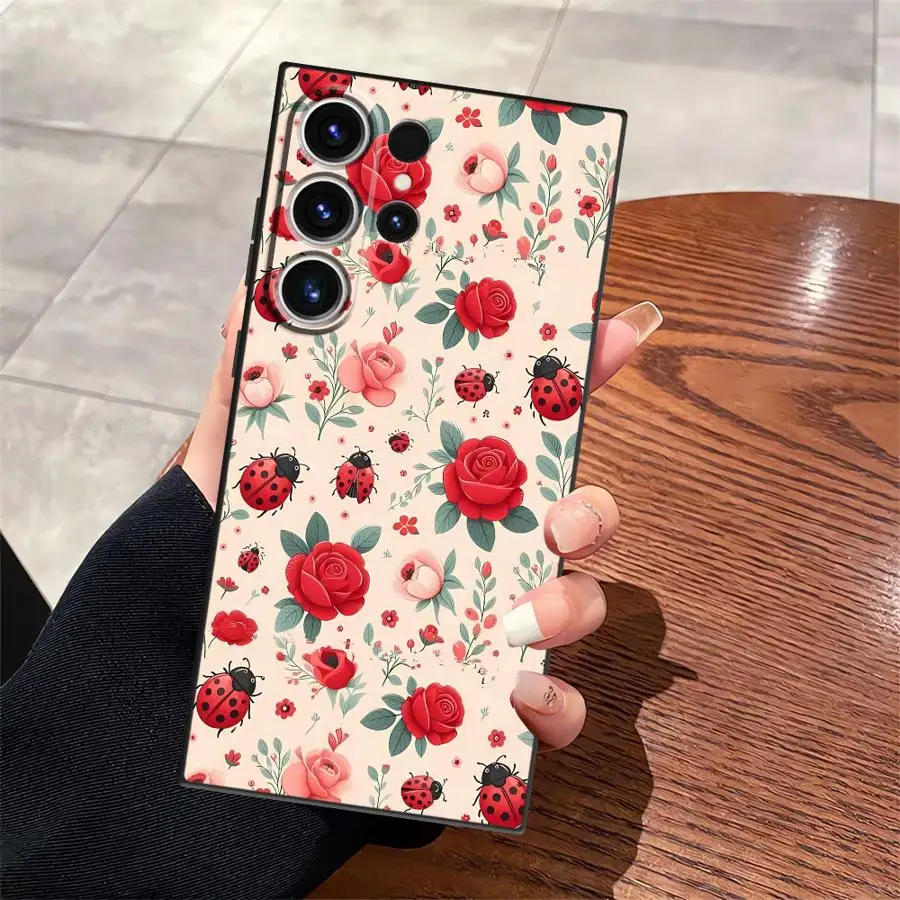 Exotic Flower Case for Samsung Galaxy S26 S25 Ultra S20 S23 S21 FE Note 20 Ultra 8 9 10 S10 S9 S24 Plus Funda Phone Cover