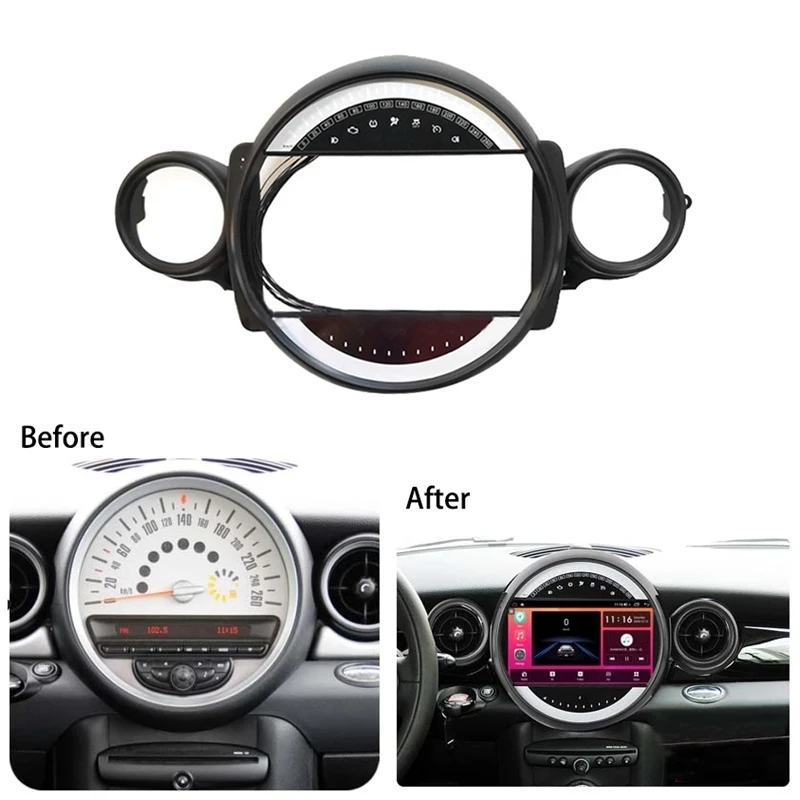 Car Radio Fascia For-BMW MINI R56 R60 2007-2013 DVD Stereo Frame Plate Adapter Mounting Dash Installation Bezel Trim Kit