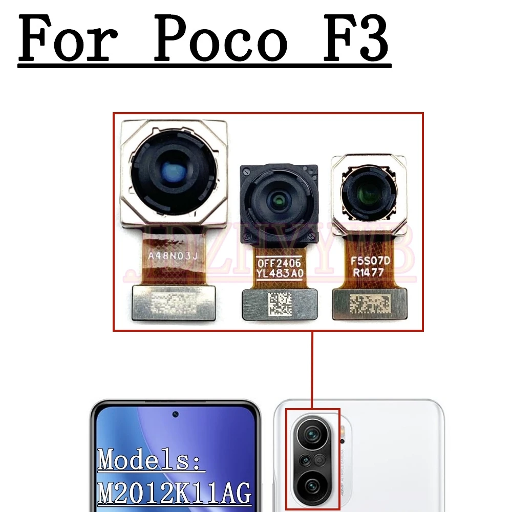 

Задняя основная камера для Xiaomi Poco F3 GT F3GT, широкоугольная, с гибким кабелем, запасные части