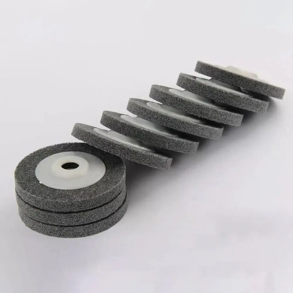 10pcs Durable 100mm Fiber Polishing Wheel Efficient Wear-resistant Abrasive Sanding Disc Nylon Replacement Grinding Wheel Metal