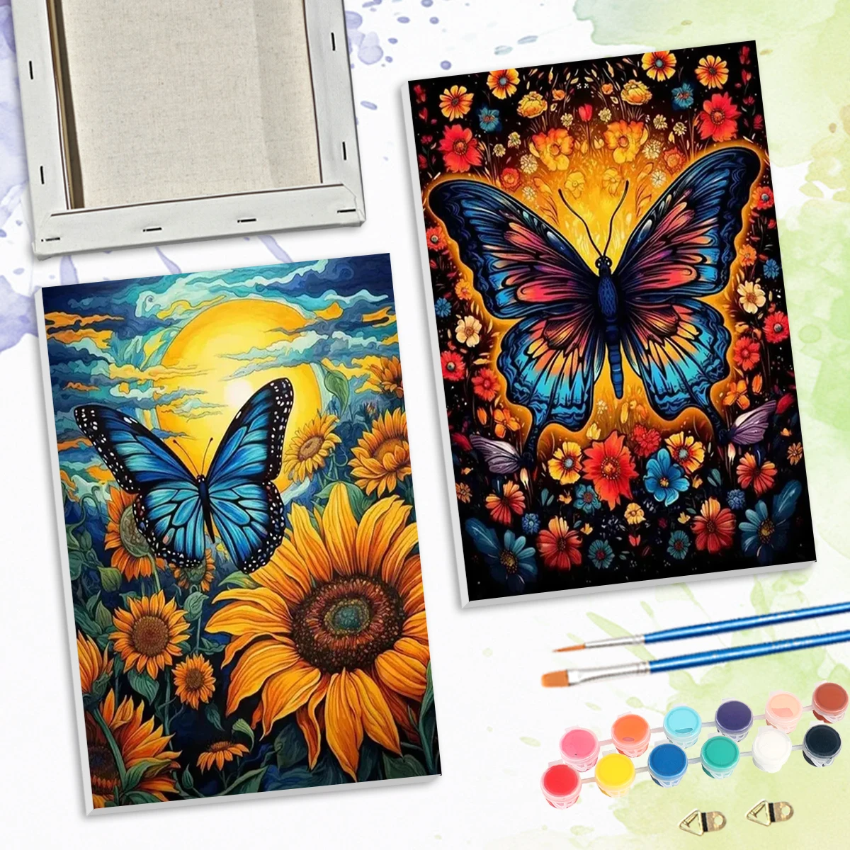 

SDOYUNO Paint By Numbers For Beginner Animals Coloring By Numbers 20x30cm ready Frame Sunflower Butterfly Canvas Drawing Diy Set