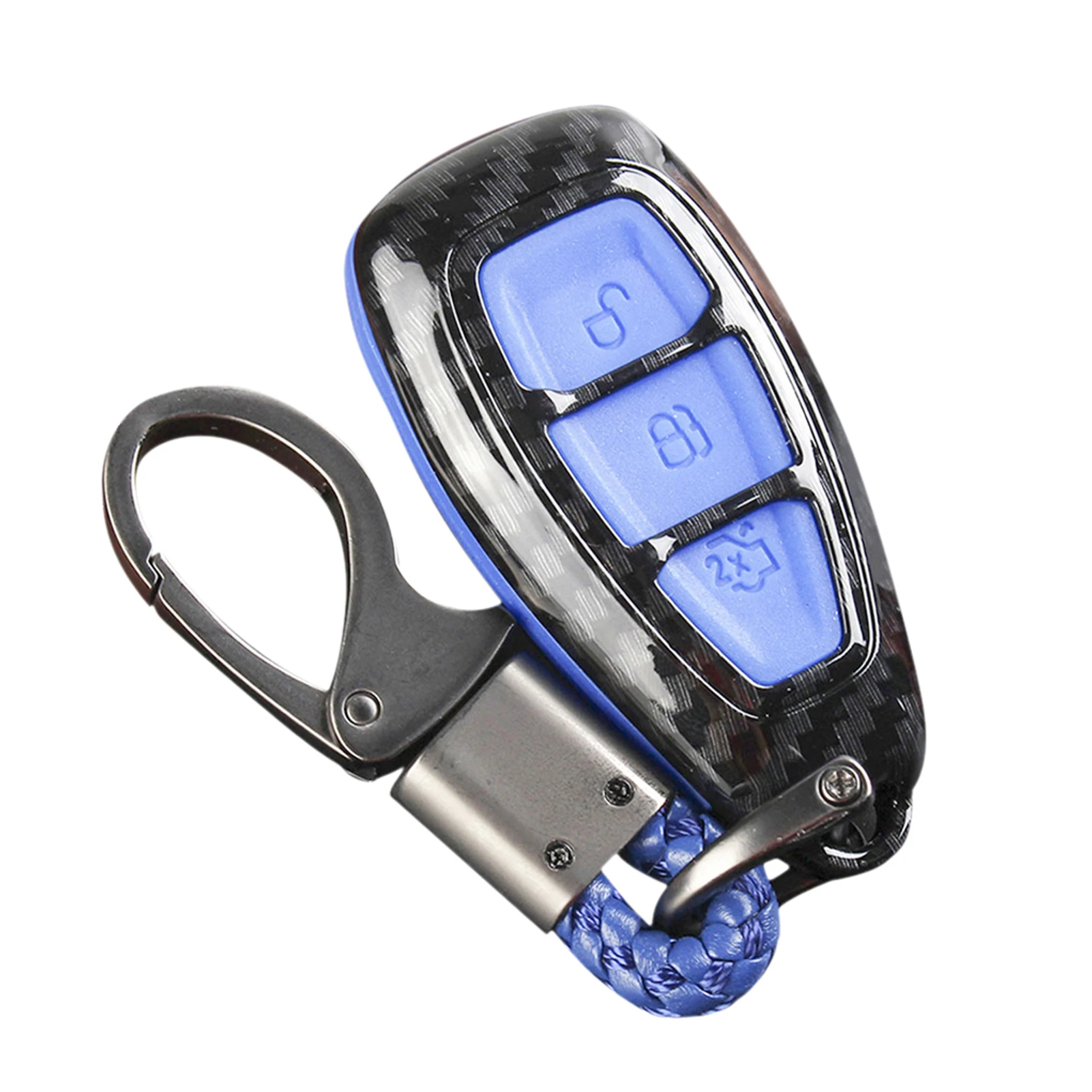 Carbon Faser Auto Remote Key Fob Fall Shell Cover Ersatz Für Fords/Focus/Fiesta/Kuga/C-Max Automotive Zubehör