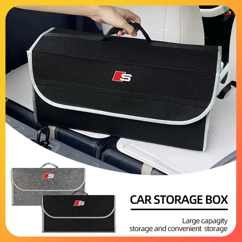 

Car Trunk Storage Bag Organizer Sundries Stowing Tidying Box For Audi sline TT Q2 Q3 Q5 Q7 Q8 A3 A4 A5 A6 A7 R8 B5 B6 B7 C7 V8