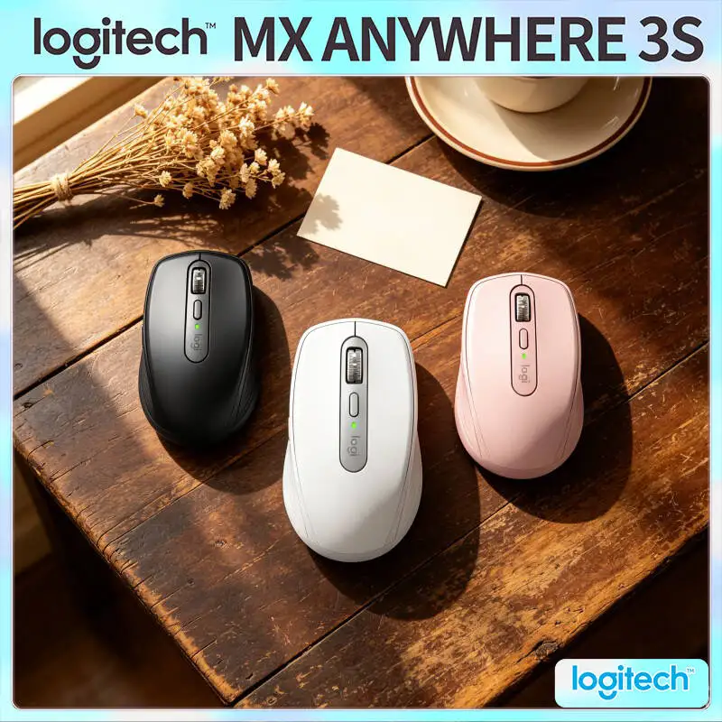 Pro MX Anywhere 3S - 8K DPI, MagSpeed Scroll, 3-Device Sync, Ideal for Snack Blogger & Home Studio Office Work