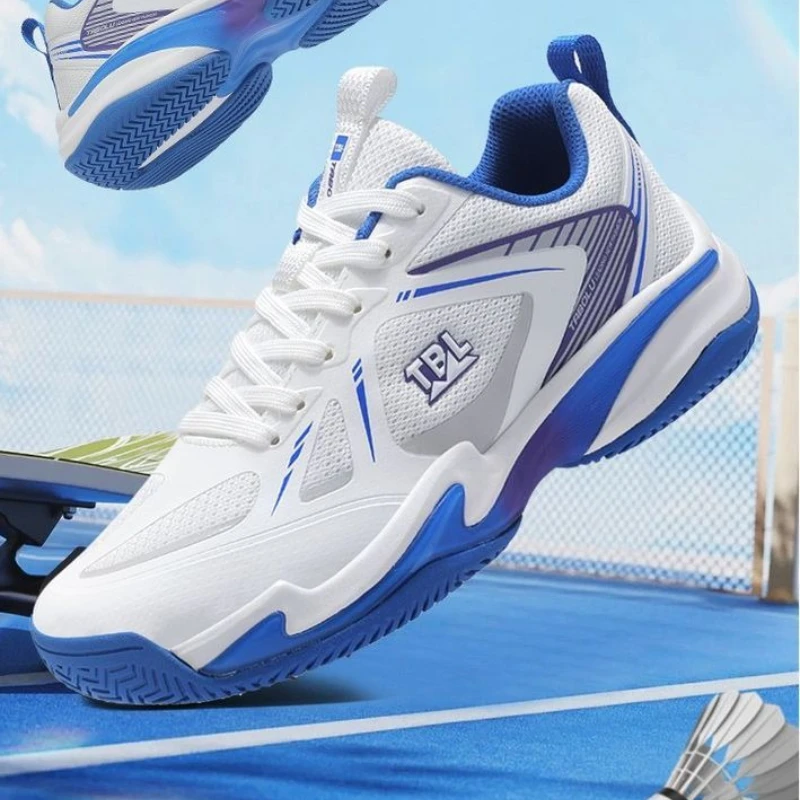 2026 New Trend Badminton Shoes For Mens Comfortable Man Indoor Court Shoes Non-Slip Men Tennis Shoes Lacing Sports Shoe For Man