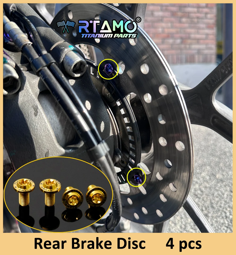 RTAMO Titanium Bolt Pipe Cover Bolt Rear Brake Disc Clutch Guard Screw for Ducati Panigale V2
