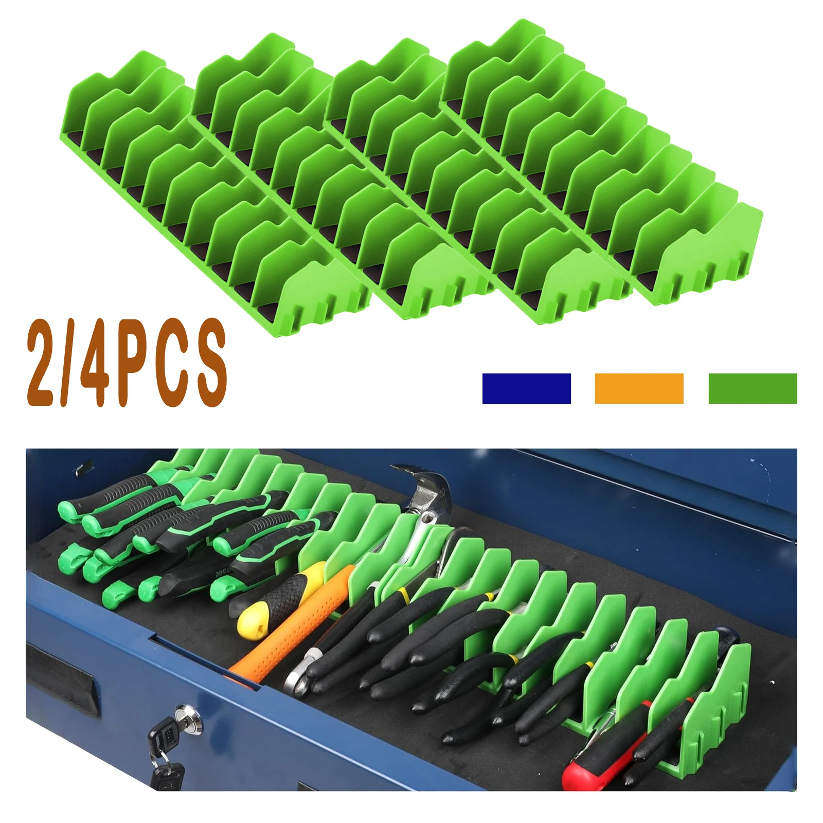 Organizador de alicates con 10 ranuras, estante de herramientas de plástico con Base de goma antideslizante, caja de herramientas para ahorrar espacio, alicates de almacenamiento, cortadores y llaves, 2/4 Uds.