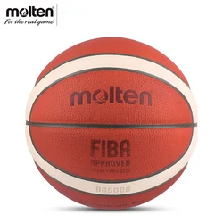 Molten BG5000-compet profesional de piel de vaca fundido, baloncesto de cuero, competición interior, 7 cof, baloncesto de piel