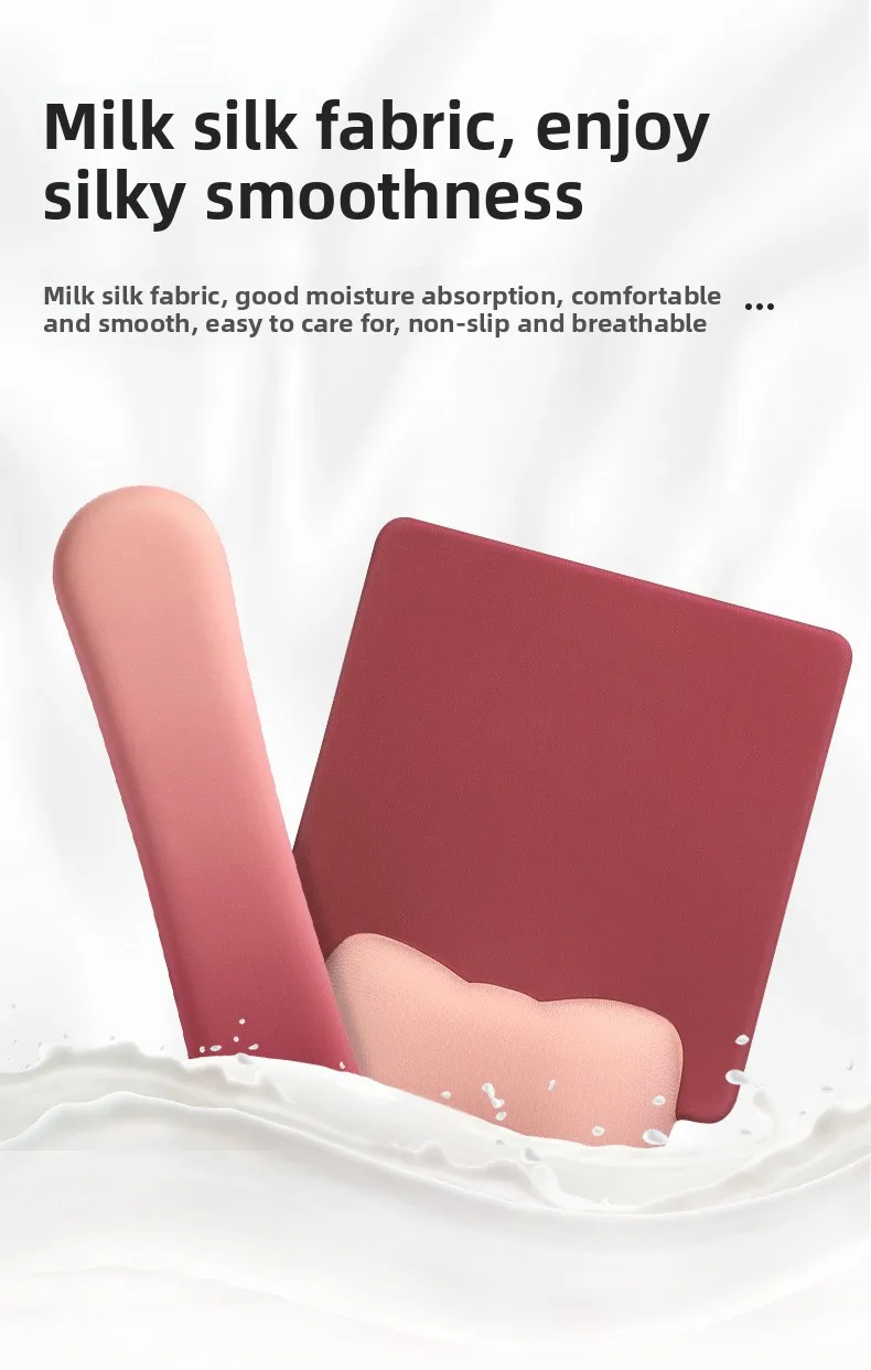 Silikon-Mauspad mit Farbverlauf und Handgelenkauflage, ergonomische Schreibtischunterlage für Büro und Gaming, 6 Farboptionen mit Farbverlauf – Detail 7