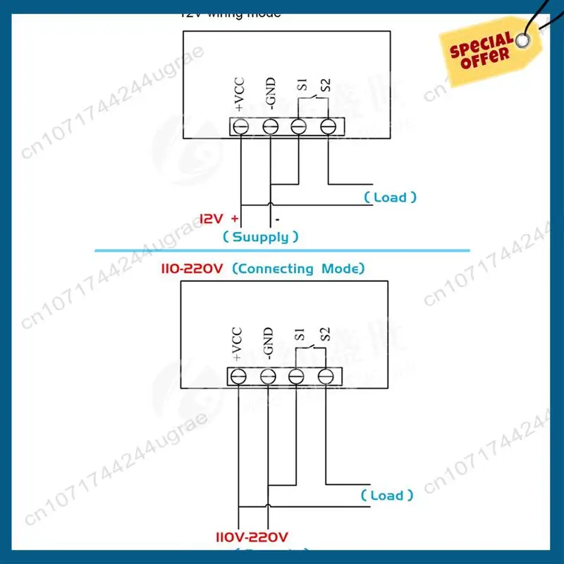 

-A15I 10X Digital Time Delay Relay LED Display Cycle Timer Control Switch Adjustable Timing Relay Time Delay Switch DC12V