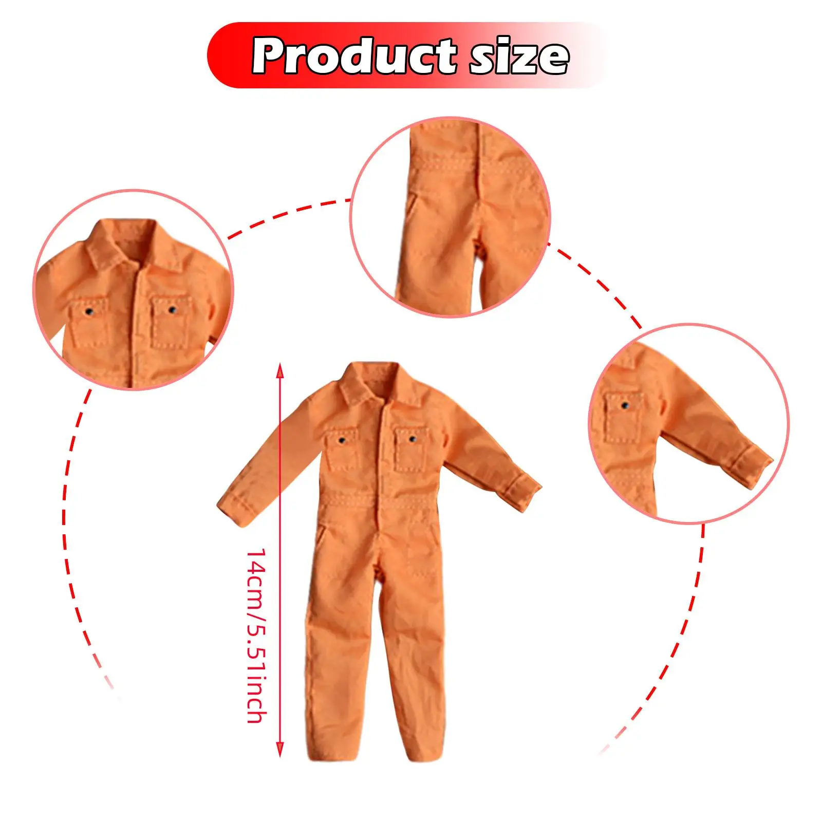 Ropa de figuras de acción a escala 1/12, mono de tela para hombre, ropa para muñecas, ropa en miniatura para muñecas de figuras corporales masculinas de 6 pulgadas