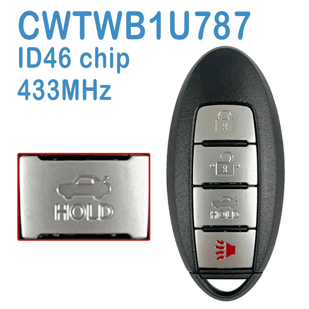 

Автоматический Смарт-пульт дистанционного управления CWTWB1U787, 4B, 433,92 МГц, ID46, заменяемая микросхема детской модели для Nissan Armada 2017
