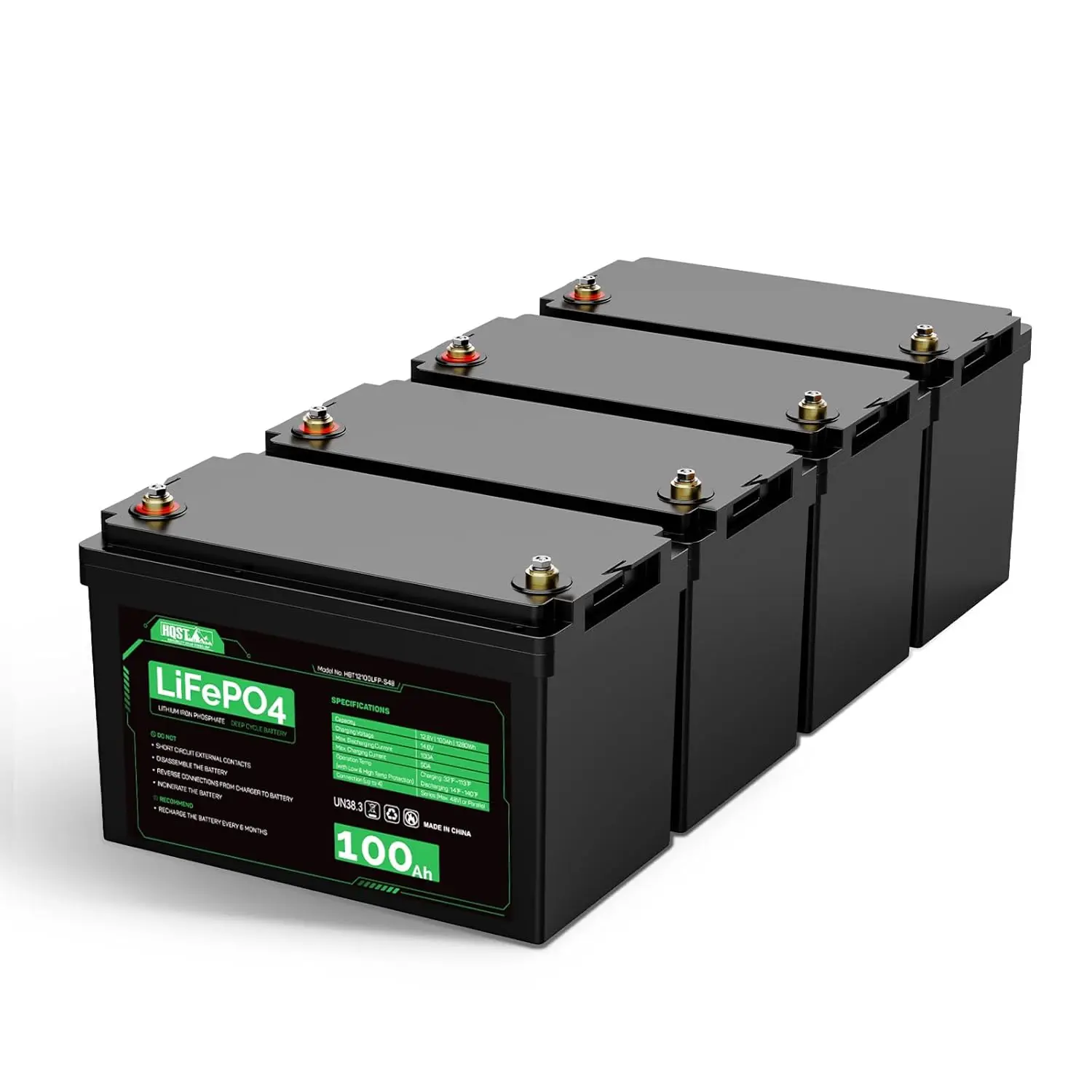 

100Ah 12V LiFePO4 Battery Deep Cycle Marine Lithium Iron Phosphate Battery 10 Year Lifespan Customized