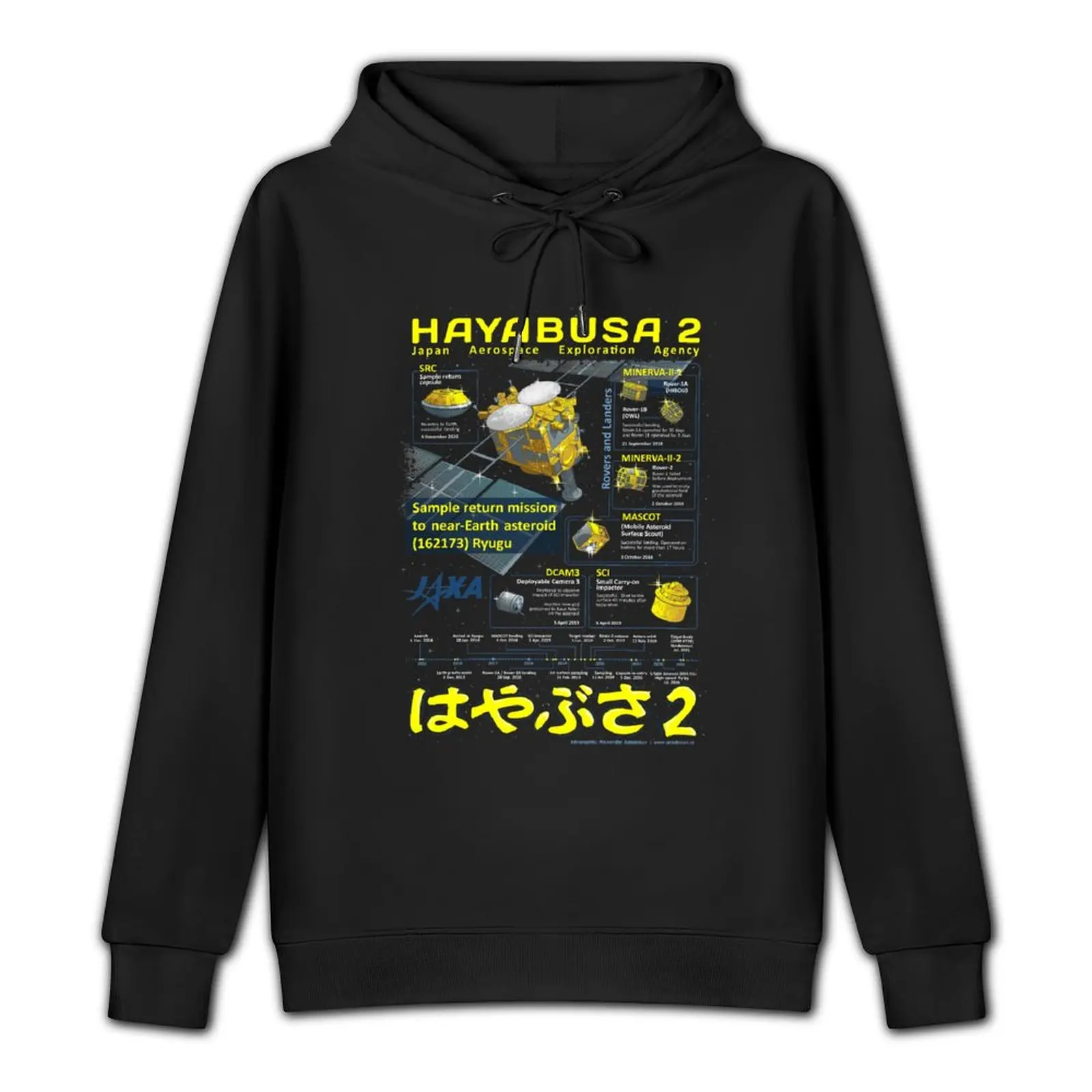 Haybusa2 Mission infographic Pullover Hoodie japanese style winter clothes korean clothes mens hoodie