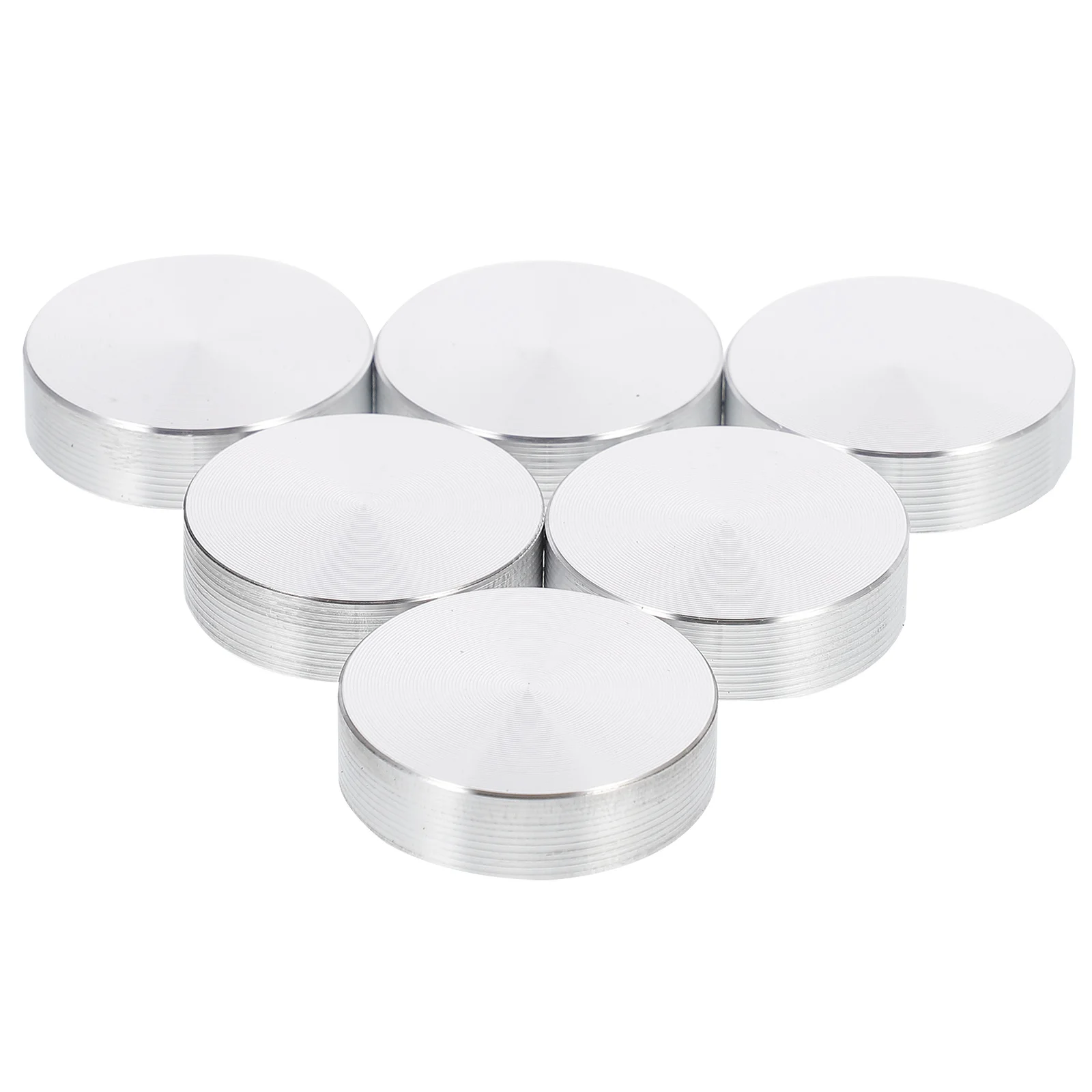 6 Pcs Solid Aluminum Cake Thick Circle Disc Silver Discs Alloy Round 30mm Diameter