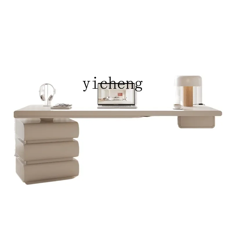 

Cream Style Light Luxury Solid Wood Desk Modern Simple High Sense Desk