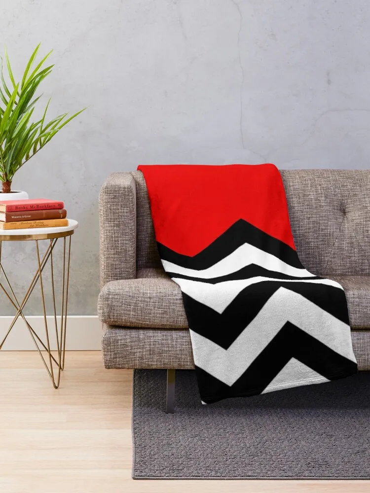 Twin Peaks - Black Lodge Pattern Throw Blanket Blanket Wool Cotton Knit Blanket