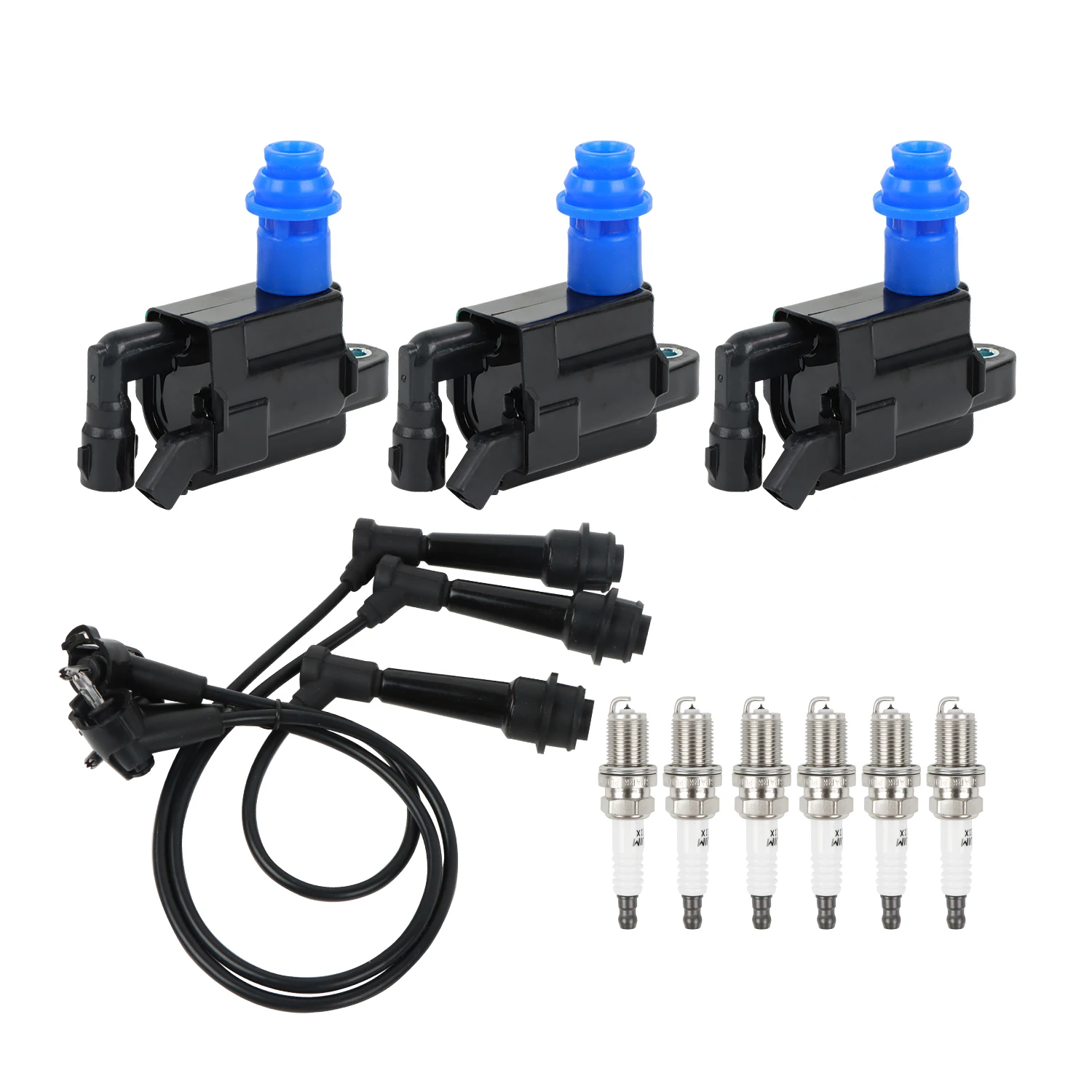

3pcs Ignition Coils+6pcs Iridium Spark Plugs+3pcs Spark Plug Wires For 2001-2005 Lexus GS300 UF228 Ignition System Ignition Coil 88921376 90919-02216 4589 UF228 E592 5C1189 52-1581 IC294 E758