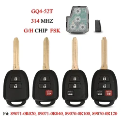 jingyuqin GQ4-52T Remote Smart Car Key For Toyota Highlander Sequoia Tundra Tacoma Camry Corolla Prius 314Mhz G/H Chip
