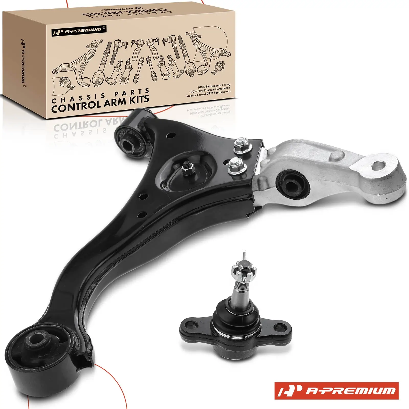 A-Premium 2x Front Lower Control Arm with Ball Joint for Hyundai Sonata 2006-2010