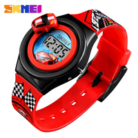 Cartoon Car Kids Watches Toy Children's Watch Fashion Digital Electronic Watch Car Shape Toy Watch Kids Christmas Gift Boy Girl