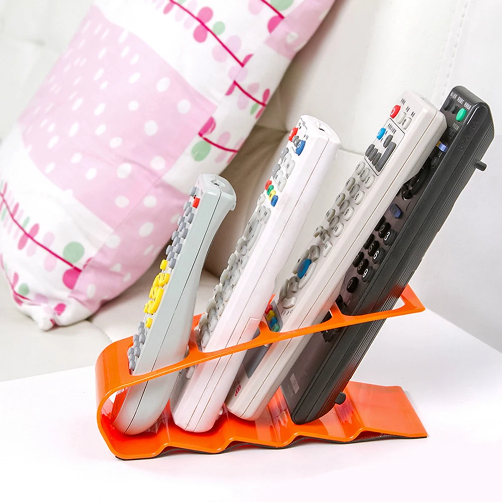 4 Grid Remote Control Organizer Tempat Remote Kompak Rak Penyimpanan Anti Selip Stabil
