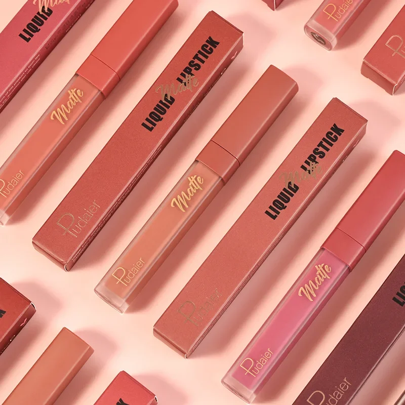 High Quality NEW 24 Hour Matte Lipstick Velvet Mist Lip Clay Not Dry Lip Cream Makeup 12 Color Nude Lip Stick Waterpoof Cosmetic