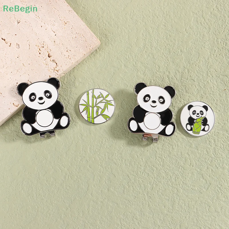 Panda Style Golf Ball Marker w Magnetic Golf Hat Clip Golf Cap Clips Alloy Professional Ball Mark Gift