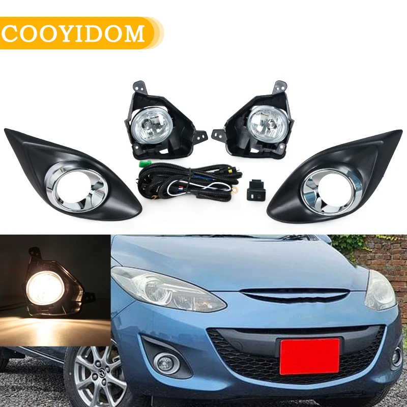 

Комплект противотуманных фар с отражателями для Mazda 2 Demio 2010-2014, модернизированный комплект DRL, автозапчасти