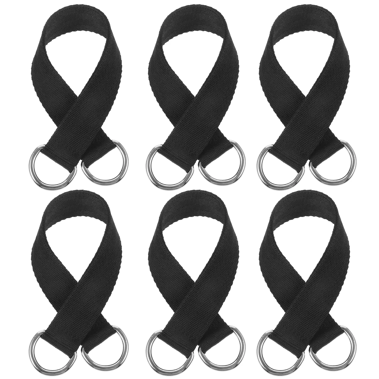 6 Pcs Pull-up Straps The Ride Bar Auxiliary Belt Lanyard for Gym Stainless Steel Training Aids Fitness Ab Sling