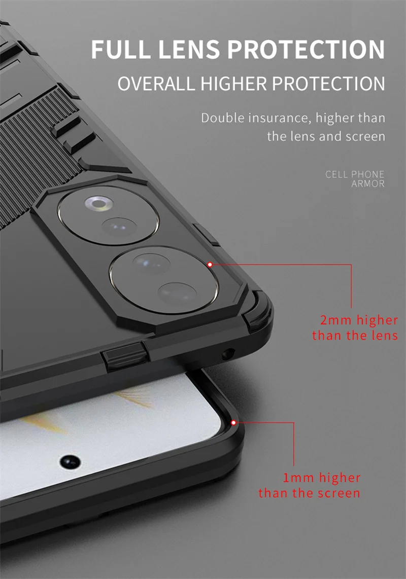 For Honor 90 5G Case Armor Kickstand Shockproof Phone Cases For Honor 90 Pro Honor90 Lite Light 90Pro Magnetic Holder Back Cover