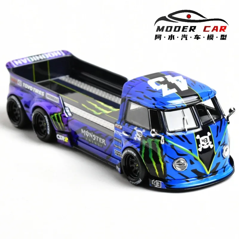 

Liberty64 1:64 VW T1 trailer simulation static alloy car model, a festival gift for boys, an adult collectible decorative item.7