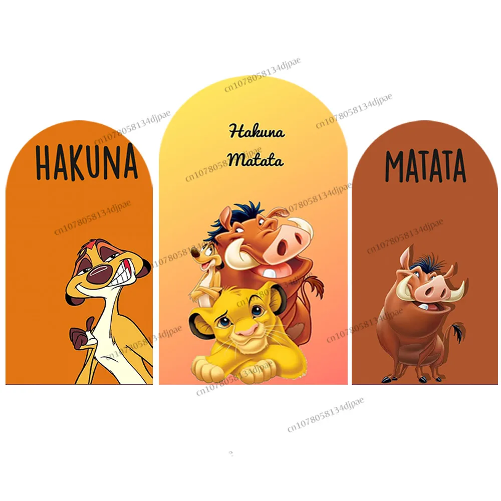 Lion King Hakuna Matata Backdrop Arch Cover Boy Kids Birthday Party Background Photography Decorations Wall Baby Shower Banner