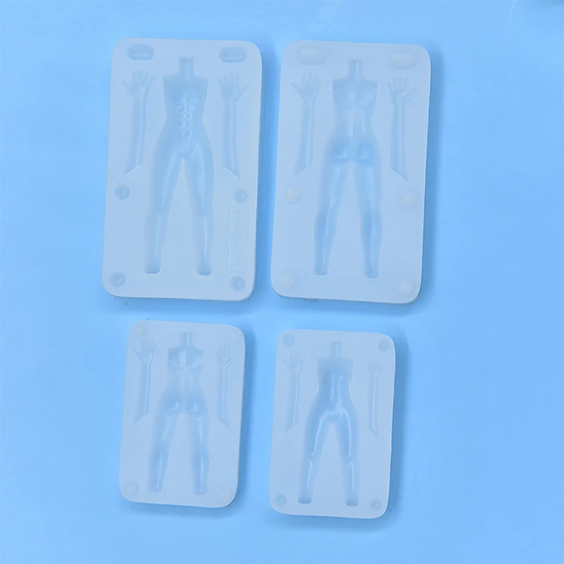 1 set di argilla polimerica bambola maschile corpo torso stampo in silicone fondente/argilla in resina strumento di modellazione scultura bambola fai da te