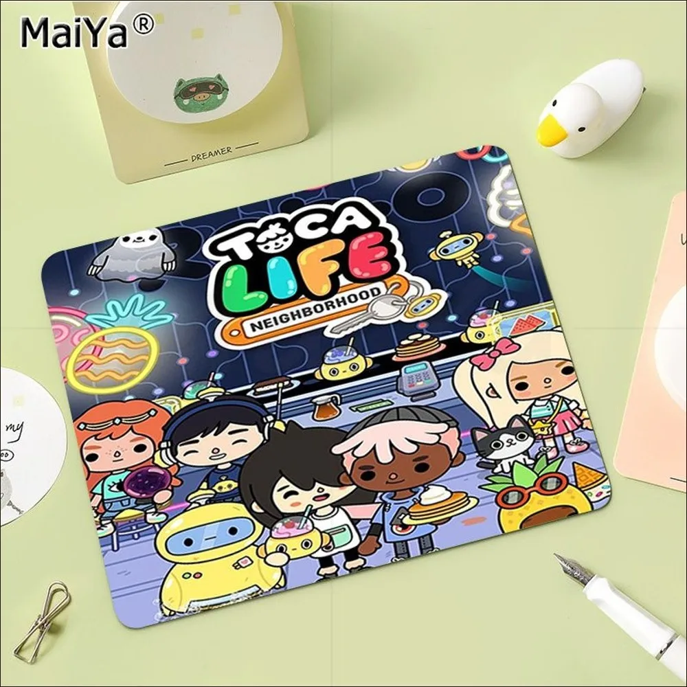 Toca Boca Toca Life World Mousepad Beautiful Durable Rubber Mouse Mat Pad Size For CSGO Game Player Desktop PC Computer Laptop