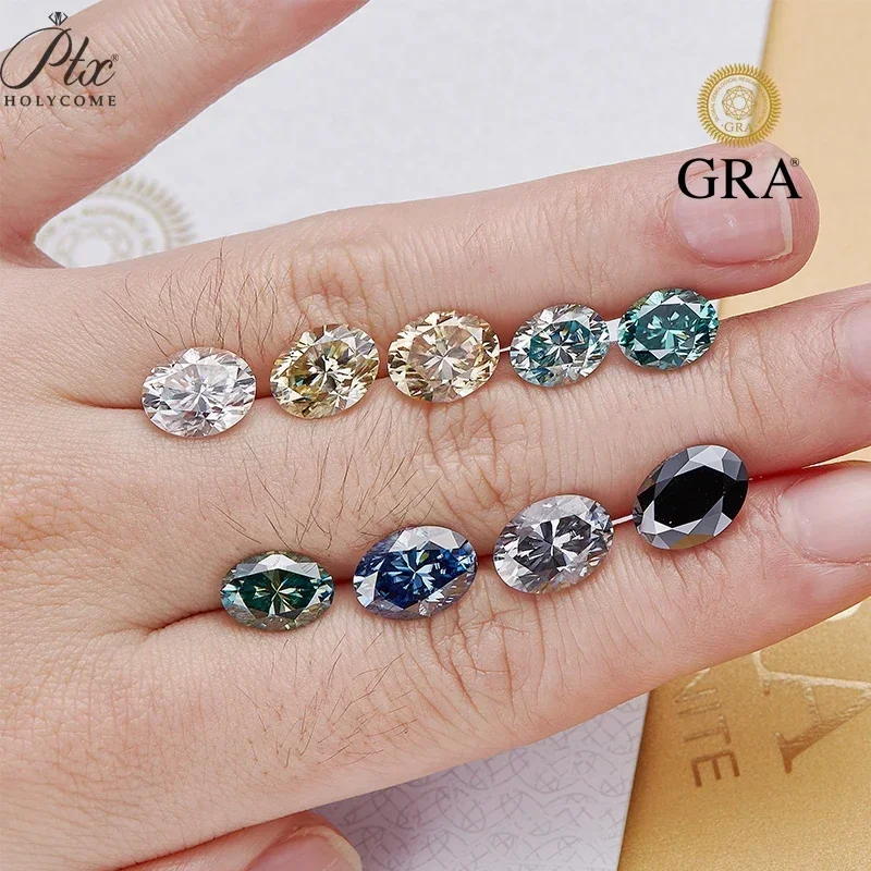 

All Sizes Colorful Brilliant Oval Cut 0.1-10ct Moissanite Loose Stone With GRA Certificate VVS1 Excellent Cut Wholesale Price