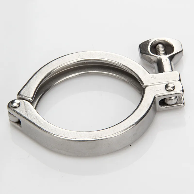 Common Style Sanitary Clamp 3 inch Single Hinge SS316 Stainless Steel Tri Clover Clamp for 3