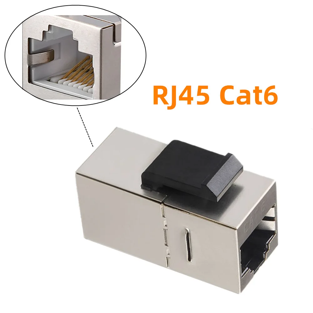 Keystone Jack Rj45 Inline Coupler for CAT6A/CAT6 Sheilded RJ45 8P8C Female to Female Insert Coupler