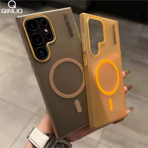 Magnetic Wireless Charging Thin Matte Phone Case for Samsung S25 S24 Ultra S23 FE S22 S21 Plus A36 A26 A16 A06 A56 Note20 A15