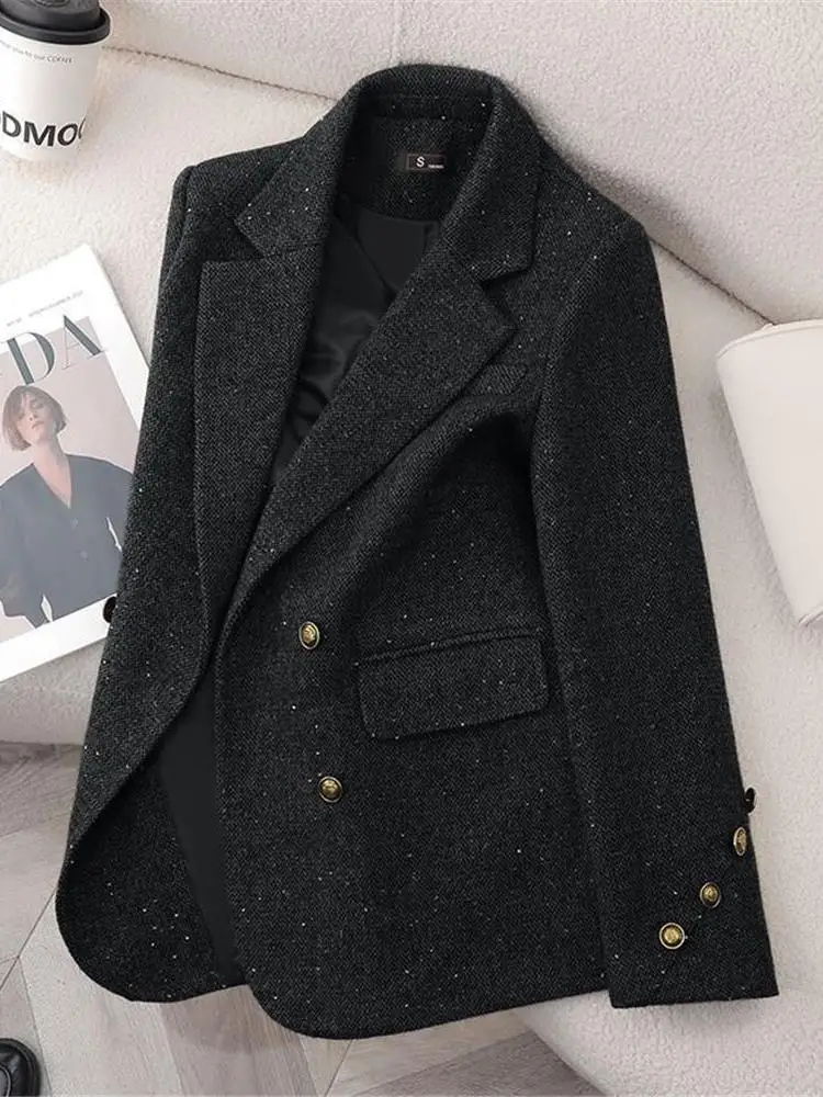 Bla Slim Fit Casual Faionable Kleiner Anzug Frühling Herbst Doppelknopf Professioneller koreanischer Sle Cleanfit Damenanzug