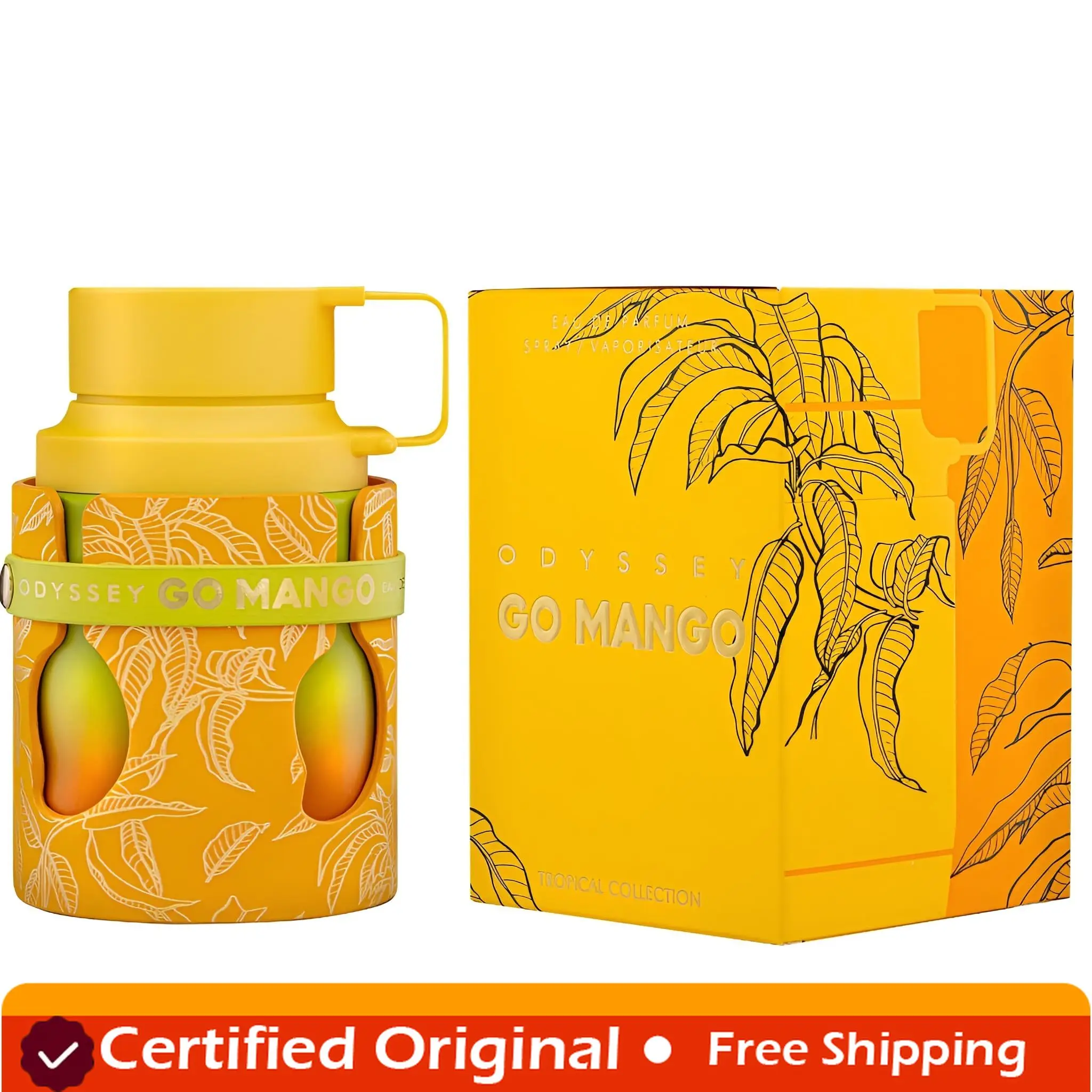 

Armaf Odyssey Go Mango Tropical Collection Eau De Parfum Spray Long-Lasting Fragrance for Unisex, 3.4 Ounce / 100 Ml