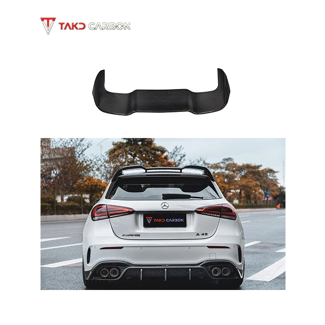 Hot Style Real Dry Carbon Fiber Electric Rear Spoiler Wing universal trunk spoiler for cars For BENZ AMG A45 W177