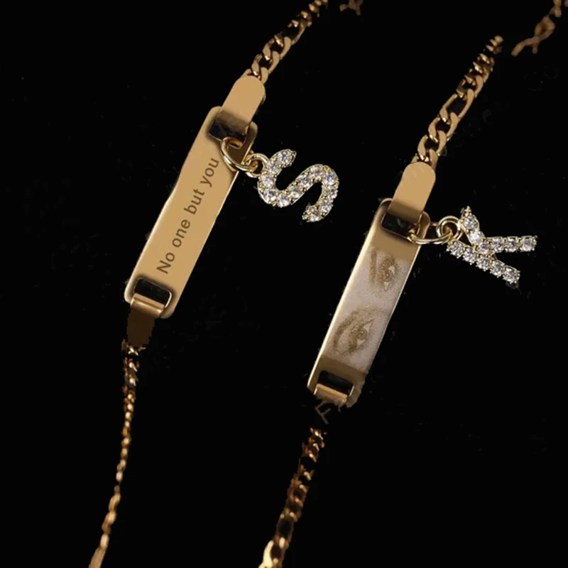365 Custom Eye Picture Name Born Date With Initials Zircon Accessories Bracelets For Women Baby Birthday Personalized Gifts
