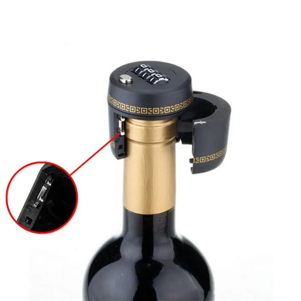 Luxurious Bottle Cap Sealer Wine Stopper Password Protected Wine Bottle Lock Bottle Combination Lock